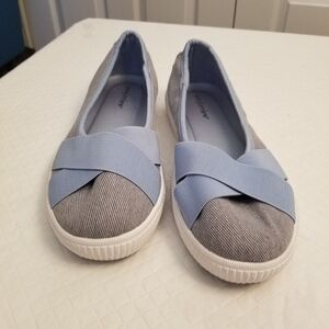 Comfort View Slip On Grey/Blue Size 11WW